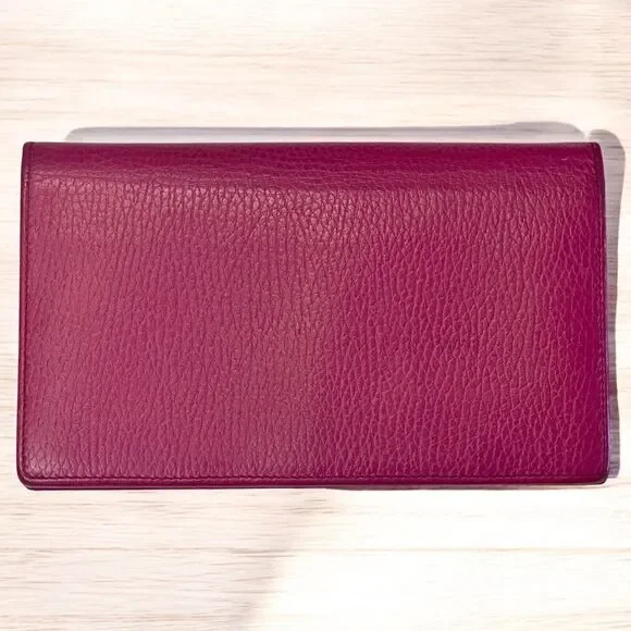 Authentic GUCCI Swing Wallet Continental Crossbody Pink Pebbled Leather Dust Bag - Picture 12 of 15